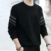 Sudadera de hombre para primavera y otoño, talla grande, versátil, holgada, casual, moderna, jersey de cuello redondo, gruesa, camisa base elegante