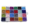 Cuentas de Vidrio para Arroz de 4 mm Cuentas con Pintura para Hornear Cuentas Sueltas Caja Combinada de 24 Colores Venta Caliente en Amazon