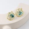 Explosión transfronteriza de hiedra, textura de lujo ligero, aretes de flor seca, creativos, flor real, regalo de flor real, flor eterna, aretes de resina