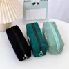 Bolsa de Lápices de Pana Color Sólido Retro Simple de Gran Capacidad Caja de Almacenamiento para Material Escolar Estudiante Bolsa de Almacenamiento Portátil para Llevar