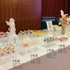 Mesa de Postres Mesa de Buffet Exhibidor de Comida Acrílico Ondulado Comida Fría Repostería Descanso para el Té Exhibidor Juego de Adornos