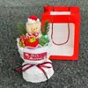 Maçã de Pelúcia de Tricô de Ano Novo Urso Desenho Animado Boneca Buquê Presente para Namorado/Namorada/Melhor Amigo Véspera de Natal Presente para Mulheres