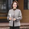 Top de Lana para Banquete de Boda 2026 Otoño/Invierno Nuevo Estilo Madre de Mediana Edad Abrigo de Lana Doble Cara de Alta Gama Lujo Ligero