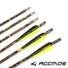 Flecha de Ballesta Mixta de Carbono Camuflaje 16-22 pulgadas Mixta de Carbono para Tiro con Arco, Diámetro 8.8mm, Diámetro Exterior 4 pulgadas Plumas de Goma