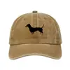 Gorra de Béisbol de Algodón Lavado Estampada de Perro Dachshund Transfronteriza, Gorra de Papá Vintage para Hombres, Gorra de Béisbol Retro de Comercio Exterior, Artículo Más Vendido