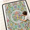 Manta estampada DIY artística boêmia, desenho de linha, mandala para colorir, atacado, manta grafite, capa de sofá, design circular