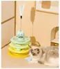 Juguete Interactivo de Pista para Gatos con Pluma - Juguete de Bola Giratoria de 4 Niveles para Gatos y Gatitos de Interior