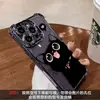 Funda de Teléfono Linda de Gato Negro con Corazón para iPhone17 Linda Funda de Teléfono Apple 16 Esquinas Cuatro Protección contra Caídas Transparente Galvanizada Suave
