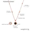 Azúcar Estilo Francés Diseño Blanco y Negro Doble Cara Números Romanos Redondo Marca Collar Pulsera para Mujer Joyería de Lujo Ligero traje Accesorios