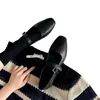 Elegantes zapatos Mary Jane de cuero genuino para mujer, con suela blanda de borrego, una sola correa con hebilla, corte bajo, zapatos pequeños de cuero con suela plana