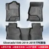 Adecuado para Chevrolet Silverado1500 2014-2019 Alfombrillas de Piso TPE Material 3D para Todo Clima