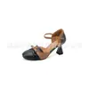 Sandálias Fechadas Color Block de Couro Genuíno para Mulheres, Novo Estilo Verão 2026, Salto Alto com Laço, Design Vazado, Calcanhar Fechado, Sandálias de Couro Macio
