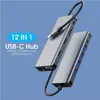Estación de Acoplamiento Type-C Doble HDMI Pantalla Diferente VGA Misma Pantalla Doce en Uno Teléfono Móvil Portátil Estación de Acoplamiento Gigabit