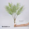Plantas verdes artificiais, incluindo um cacho de bambu e uma planta decorativa em vaso no estilo nórdico, adequadas para decoração de sala de estar, flores artificiais para interiores e um bambu rabo de fênix