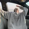 Dopamine Wear Suéter Amarelo Laranja Brilhante Estilo Americano High Street Masculino Colorido Camiseta Manga Longa Camisa de Base Alta e Pesada