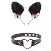 Diadema con orejas de gato y campana, anillo para el cuello, accesorio sexy para fiesta, horquilla de Halloween, horquilla suave y linda para cosplay