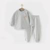 Conjunto de Roupa Térmica Infantil para Primavera, Outono e Inverno, Camada Base Quente para Bebês (Blusas e Calças), Roupas Separadas para Bebês com Lã e Espessadas