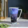 Taza Grande de Porcelana de Hueso, Serie de Pintura al Óleo Creativa para Uso Doméstico, Vaso de Agua para Pareja, Estilo Europeo, Lujo Ligero, Simple y Artístico