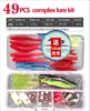 Set de señuelos de pesca transfronterizos, set de señuelos artificiales, set completo de aparejos de pesca con señuelo suave de lentejuelas, Amazon TEMU AliExpress