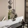 Lámpara de araña minimalista de arte de bloque de hielo para restaurante, lámpara de araña creativa estilo internet, lámpara simple para pasillo, bar, dormitorio, lámpara de mesita de noche