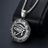 Ins Estilo Cool Moda Elegante Tendencia Joyería para Hombre Personalidad Retro Colgante Ojo de Horus Collar de Acero Titanio