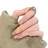 Arte de uñas hecho a mano Arte de uñas hecho a mano Wear Armor Summer Ice Color nude transparente Parche de arte de uñas de tulipán tridimensional pintado a mano