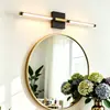 Luz frontal para espejo de baño LED minimalista transfronteriza, luz para cuadro al óleo, luz de tocador, tres temperaturas de color, Guangdong moderno minimalista, control remoto