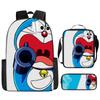 Mochila Doraemon Desenho Animado Anime Estudante do Ensino Fundamental e Médio Mochila Escolar Estampada 4-5-6 Série Pasta Estojo