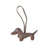 Colgante Dachshund Dibujo Animado Cuero Cachorro Bolso Colgante de Cuero Llavero Creativo Colgante para Teléfono Móvil Accesorios de Regalo