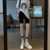 Verano Delgado Chic Popular en Internet Pantalones de Mezclilla Elásticos para Mujer Agujero Ajustado Cintura Alta Shorts Todo Combinable Pantalones de Montar