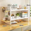 Prateleira de Armazenamento para Mesa, Organizador de Mesa, Estante Multi-Nível para Exibição de Livros, Painel Perfurado para Mesa de Escritório
