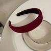 Diadema Roja de Año Nuevo Francés para Mujer de Ala Ancha con Pelo Prensado Antideslizante Pinza para el Cabello Retro Cyber Celebrity Navideña Recogedor de Cabello Tocado