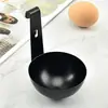 Colher de ovo cozido tipo orelha pendurada, aço inoxidável, para uso doméstico, artefato de ovo cozido, café da manhã, sopa de ovo, separação, colher de ovo cozido no vapor