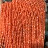 Cuentas de 4MM naranja ojo de gato corte ángulo redondo Cuentas Mimi Cuentas Ojo de Gato Cuentas Facetadas
