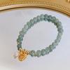 Pulseira do ano do Dragão 2024 pulseira simples retrô feminina com contas de pedra jade birmanesa pulseira Ruyi da marca da sorte de cabaça atacado