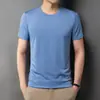2026 Nova Camiseta Masculina da Moda, Corte Solto, Manga Curta, para o Dia a Dia, Cor Sólida, Gola Redonda, Amiga da Pele e Confortável, Roupa Masculina de Verão