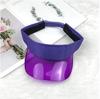 Chapéu feminino verão simples moda vazio chapéu alto ao ar livre viagem chapéu de sol masculino estilo coreano all-match seaside PVC chapéu de sol
