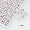 Rhinestones para Arte de Uñas Rosa Claro Accesorios DIY, Rhinestones Cuadrados Grandes Súper Brillantes Forma de Huevo de Paloma, Rhinestones K9 con Base Puntiaguda para Arte de Uñas