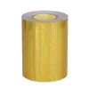 Venta al por mayor de fábrica Etiqueta de seguridad anti-falsificación con patrón de cuadros dorados material de etiqueta adhesiva PVC rollo de pegatina láser