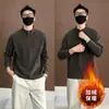 Outono Novo Simples Generoso Nicho Temperamento Cor Sólida Alta Qualidade Confortável Clássico Casual Trabalho Versátil Top Masculino