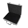 Set de Cajas de Fichas de Texas Hold'Em 200 Piezas 300 Piezas 500 Piezas Caja Portátil de Aluminio Caja de Almacenamiento para Sala de Ajedrez y Cartas 100