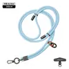 Lanyard Popular para Teléfono Móvil de Muñeca 6mm Fuerte para Colgar en el Cuello Cruzado Ajustable Exterior Montañismo Cuerda Trenzada Anti-Pérdida Color Pistola