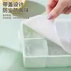 [Novo Modelo] Forma Grande para Cubos de Gelo, Bandeja Grande de Silicone Macio de Grau Alimentício com Tampa, Caixa Doméstica para Fazer Cubos de Gelo