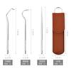 Ferramenta de cuidado com agulha de gancho oral palito de dente de aço inoxidável removedor de dente portátil removedor de tártaro ferramenta de limpeza de dentes
