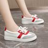 [Personalizado] Zapatos Blancos Nuevos Yq66 Verano 2024 Zapatillas de Colores Combinados Suela Fina Superficie de Cuero Elevadores Versátiles Resistentes al Desgaste Moda