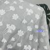 Nueva tela estampada de organza quemada de algodón y seda para primavera y verano, tela de moda para vestidos con patrón de malla de la dinastía Han