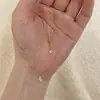 Colar com Franja de Zircônia em Forma de Gota Estilo Europeu Nova Moda para Mulheres Temperamento de Nicho Choker de Luxo Leve Joia Versátil Exquisita
