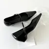 Versión de piel~Zapatos Mary Jane de estilo francés, bellamente diseñados con un tacón sutil, con un diseño de una sola tira, apertura poco profunda y estilo versátil, perfectos para el atuendo de trabajo de mujer y con punta fina