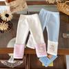 Qk259730 Mallas para Niñas 2025 Nuevo Estilo Versátiles para el Día a Día Dibujos Animados Forradas de Felpa Calientes
