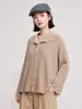 Camisa curta plissada transfronteiriça para mulheres, estilo outono Issey Miyake, poliéster de alta elasticidade, manga longa, solta, cor sólida, top casual